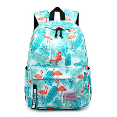 Flamingo Print Children School Bag Light Student Backpack