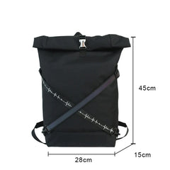 Youth Unique Big Backpack Unisex Bag Casual Oxford Cloth Tide Reflection Bag