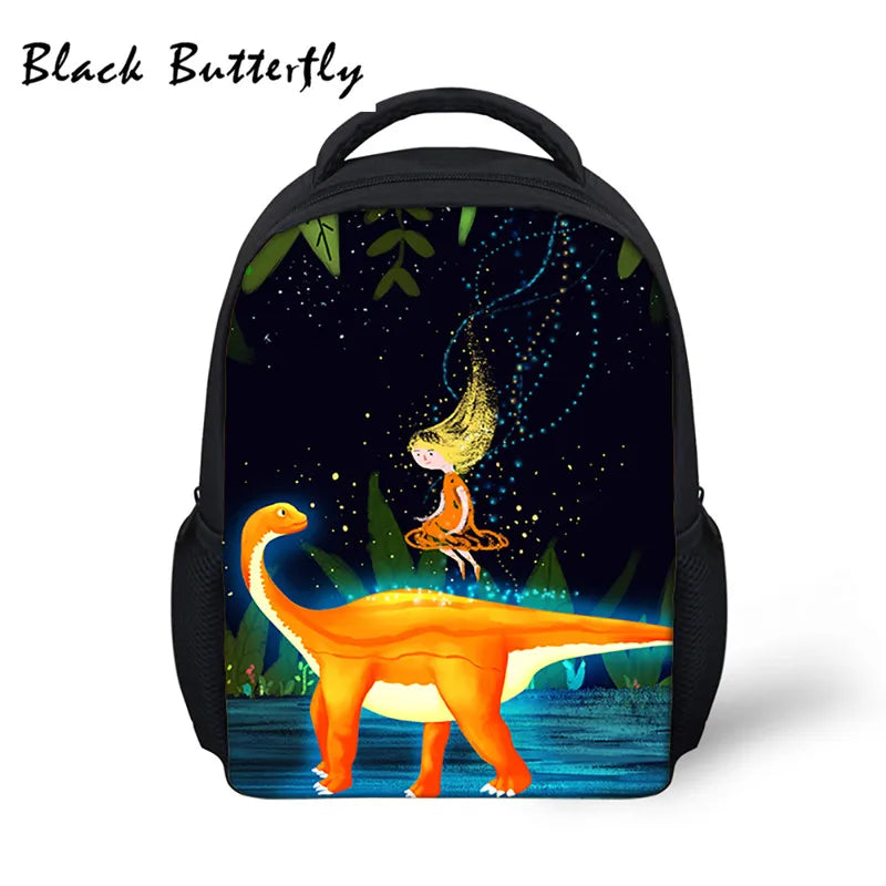 Dinosaur Pattern Kids School Bag Student Book Bag 3-8 Years
