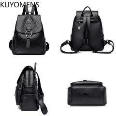 Leather Backpack Purse for Women Large Capacity School Bag