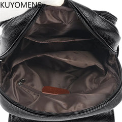 Leather Backpack Purse for Women Large Capacity School Bag