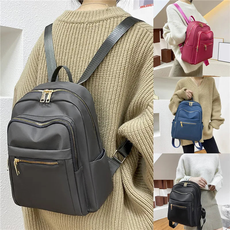 Women's Oxford Backpack Shoulder Bag Schoolbag Rucksack