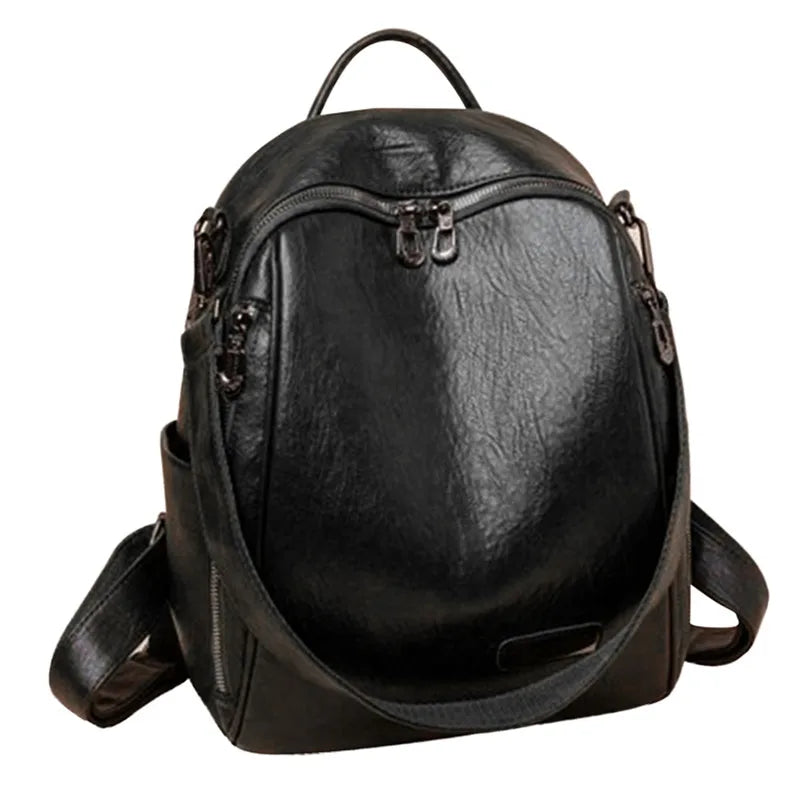 Women's PU Backpack Schoolbag Rucksack Girl Shoulder Bagpack