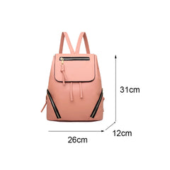 Wild Vintage Drawstring Shoulder Bag PU Leather Travel Girl School Bag