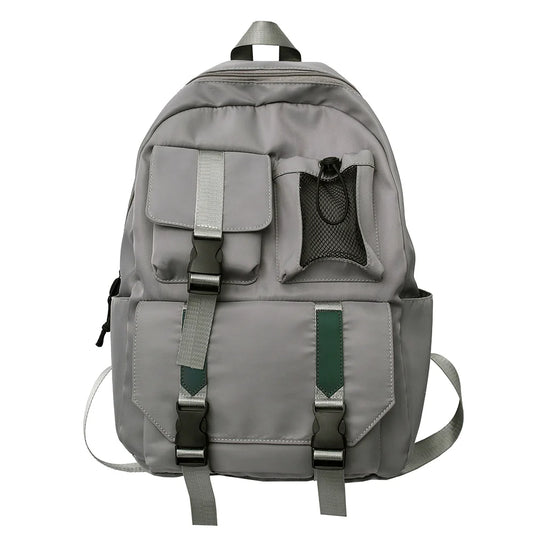 Gray Youth Unique School Bag Unisex High Street Style Personality
