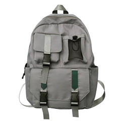 Gray Youth Unique School Bag Unisex High Street Style Personality