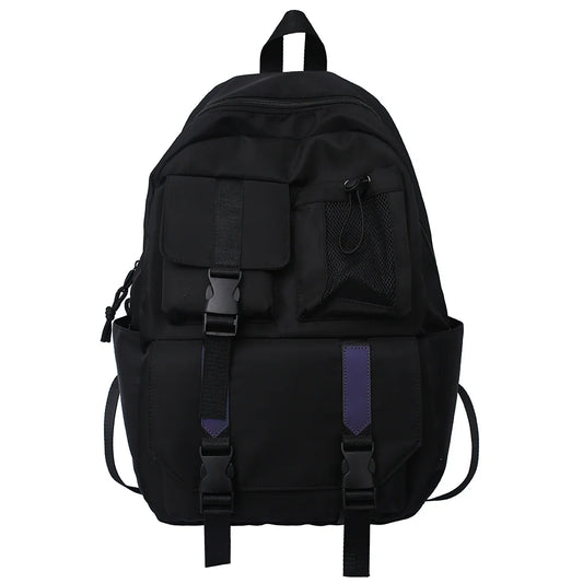 Gray Youth Unique School Bag Unisex High Street Style Personality