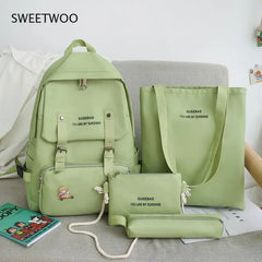 Waterproof Nylon Shoulder Bag Female Bagpack Large School Backpack