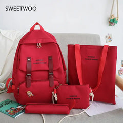 Waterproof Nylon Shoulder Bag Female Bagpack Large School Backpack