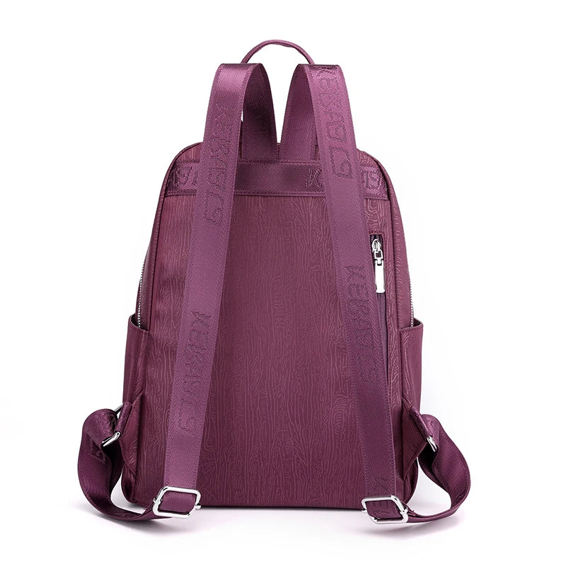 Waterproof Nylon Women's Backpack Large School Shoulder Bag