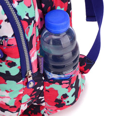Floral Nylon Backpack Women Bag School Rucksack Bolsa
