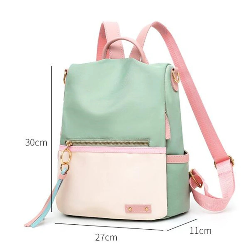 Women's Candy Shoulder Bag Oxford Cloth School Backpack