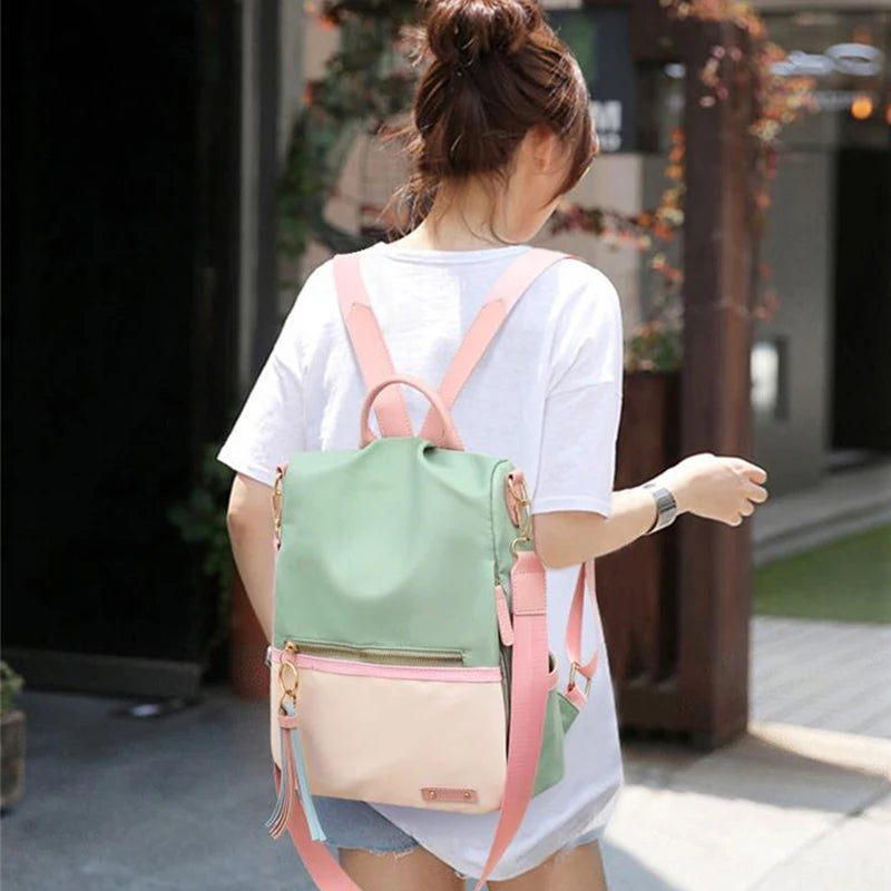 Women's Candy Shoulder Bag Oxford Cloth School Backpack