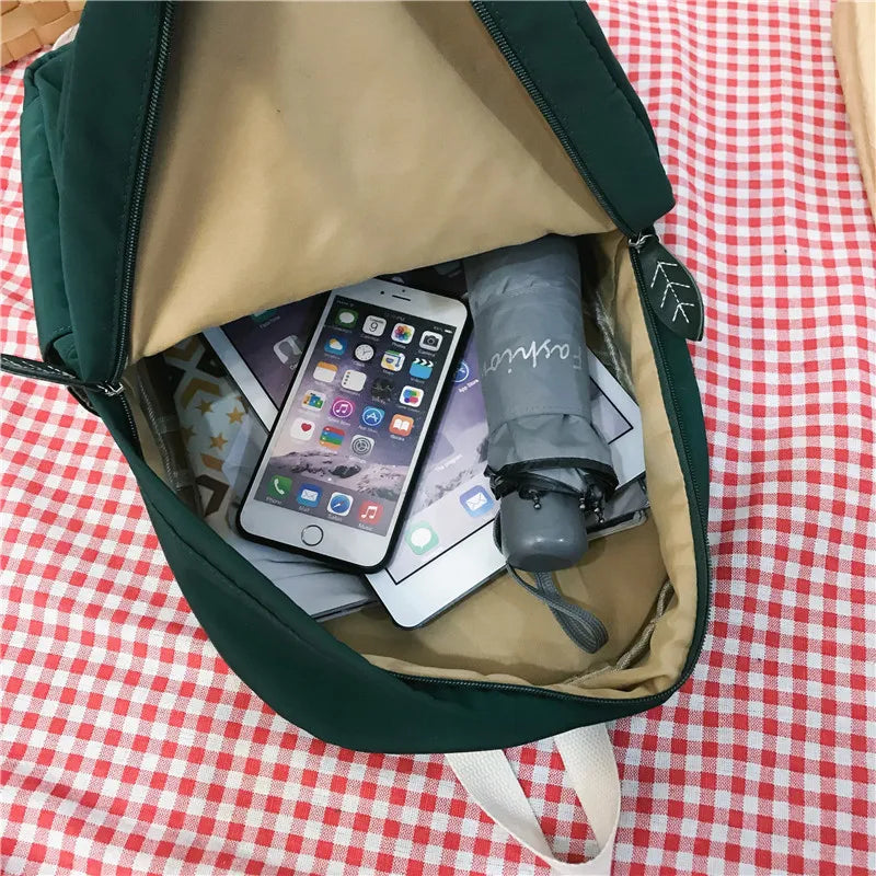 Nylon Waterproof Shoulder Bag School Backpack Rucksack