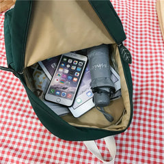 Nylon Waterproof Shoulder Bag School Backpack Rucksack