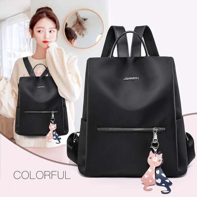 Women Waterproof Oxford Cloth School Bag for Girls
