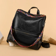 Teenage Retro PU College School Backpack Casual Rucksack