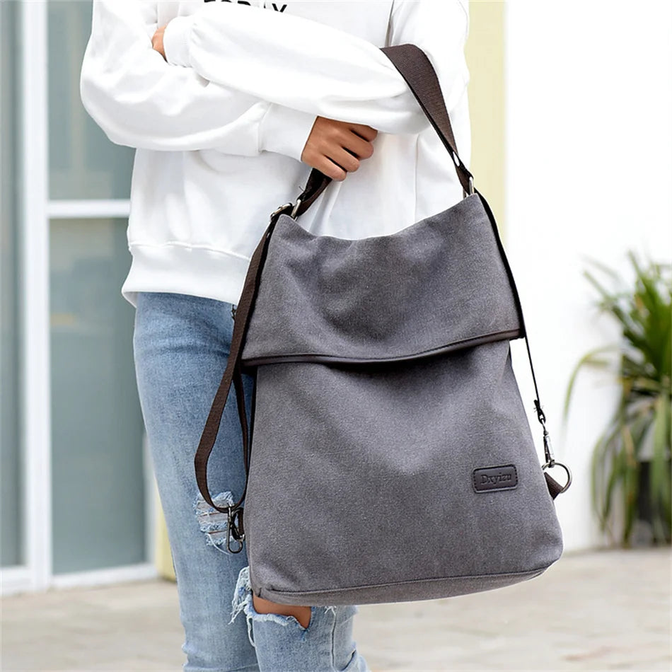 Canvas Anti-Theft Travel Backpack for Girls Teenager