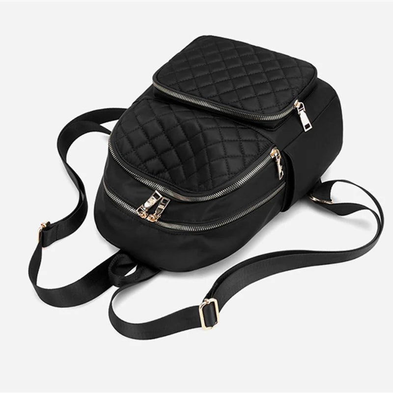 Women's Casual Waterproof Nylon Backpack Shoulder Bag