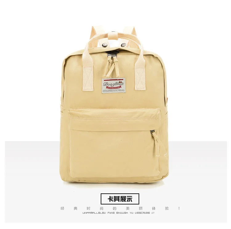 Women Oxford Casual Solid Students Preppy Backpack