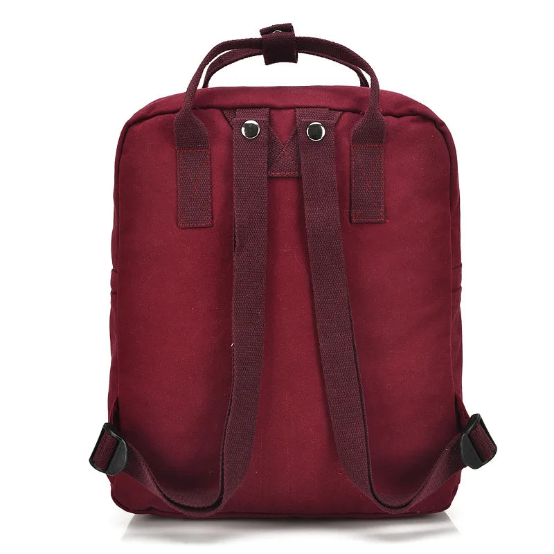 Women Oxford Casual Solid Students Preppy Backpack