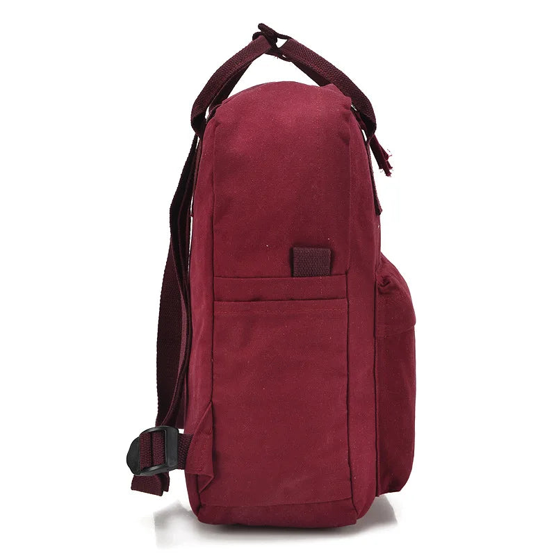 Women Oxford Casual Solid Students Preppy Backpack