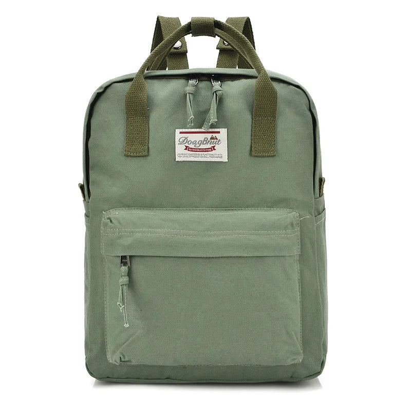 Women Oxford Casual Solid Students Preppy Backpack