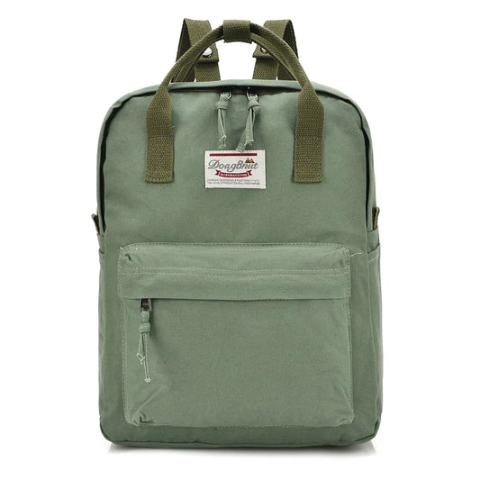 Women Oxford Casual Solid Students Preppy Backpack