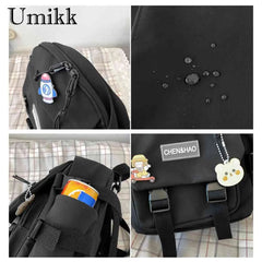 Nylon Women Backpack for Student School Bag