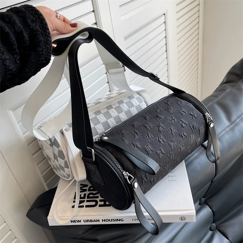 Women Diamond Lattice Leather Crossbody Handbag
