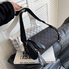 Women Diamond Lattice Leather Crossbody Handbag
