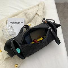 Women Diamond Lattice Leather Crossbody Handbag