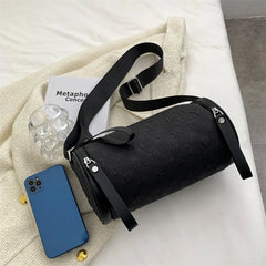 Women Diamond Lattice Leather Crossbody Handbag