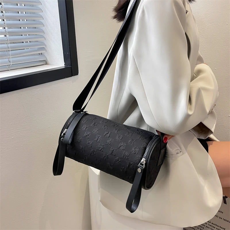 Women Diamond Lattice Leather Crossbody Handbag
