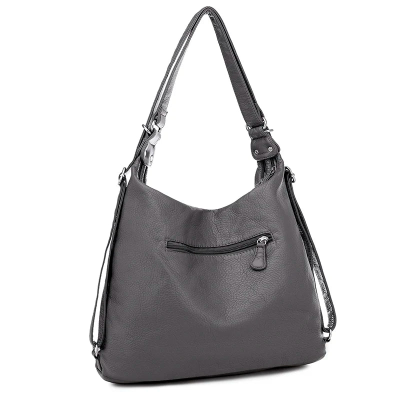 Women's Large Capacity Shoulder Bag Soft Pu Leather Crossbody Bag