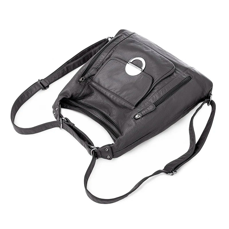 Women's Large Capacity Shoulder Bag Soft Pu Leather Crossbody Bag