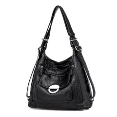 Women's Large Capacity Shoulder Bag Soft Pu Leather Crossbody Bag