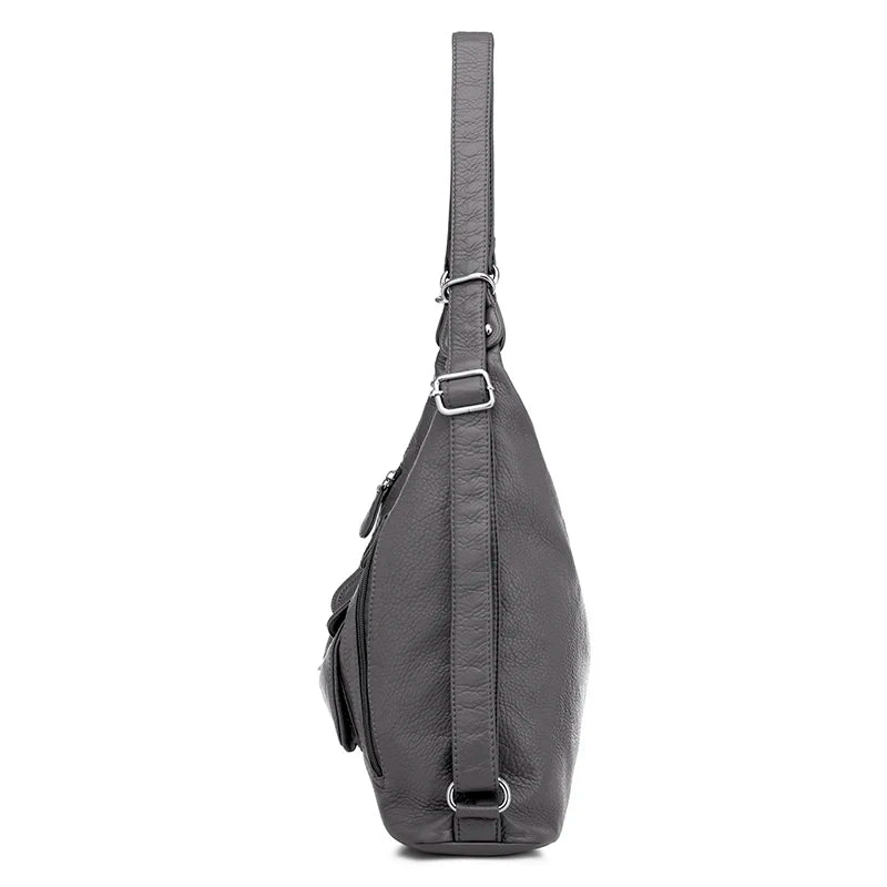 Women's Large Capacity Shoulder Bag Soft Pu Leather Crossbody Bag