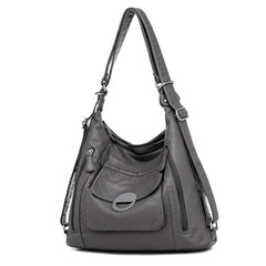 Women's Large Capacity Shoulder Bag Soft Pu Leather Crossbody Bag