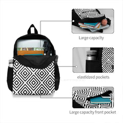 Geometric City Backpack Abstract Art