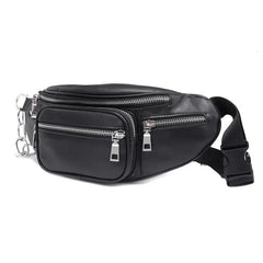 Stone Pattern PU Leather Chain Waist Bag Fanny Pack Satchel