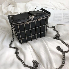 Metalic Bucket Bag For Women Clear Tote Bag Ladies Shoulder Bag