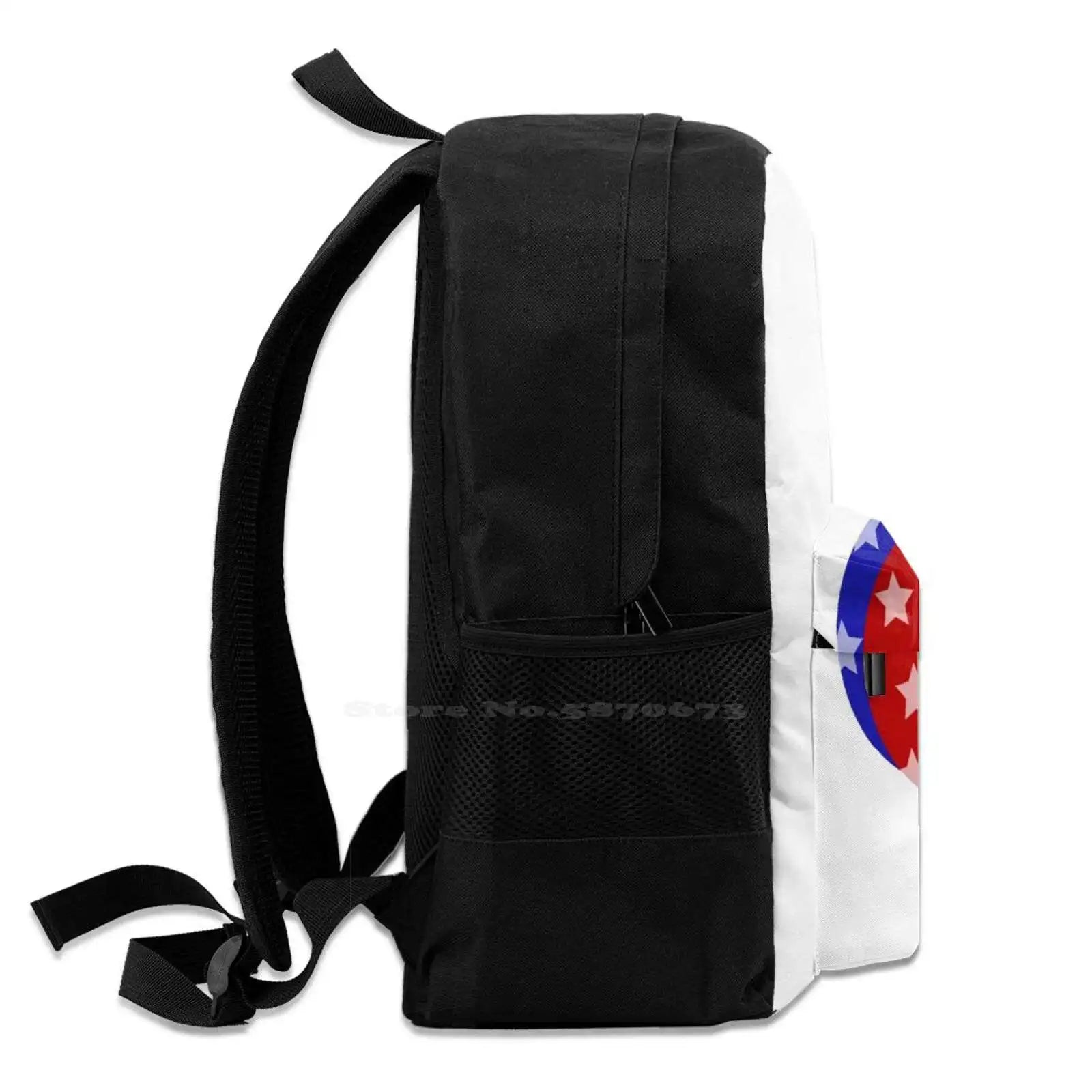 Travel Laptop Backpack American Flag Red Stars