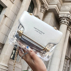Crossbody Bag Mini Purse Clear Ladies Transparent Chain Bag