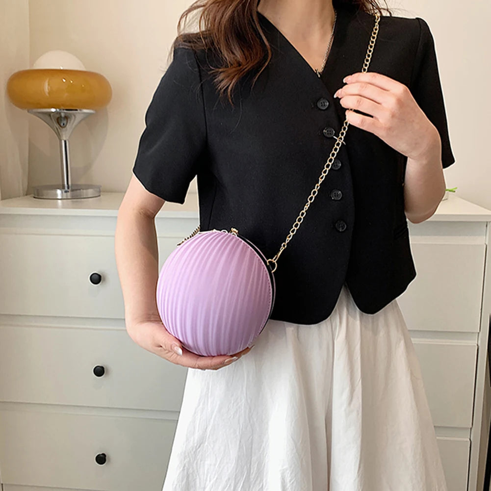 Candy Chain Shoulder Bag PU Leather Small Purse Crossbody Bag