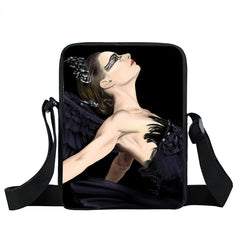 Ballet Print Cross Bag Women Handbag Female Tote Canvas Bookbags