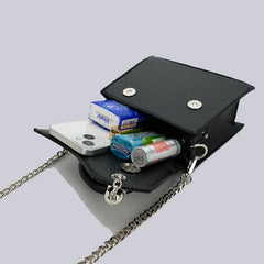 Y2k Vintage Beaded Square Shoulder Bag Chain Mini Crossbody Purse