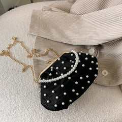 Beaded Frame Evening Clutch Bag Women's Handbag Small Tote