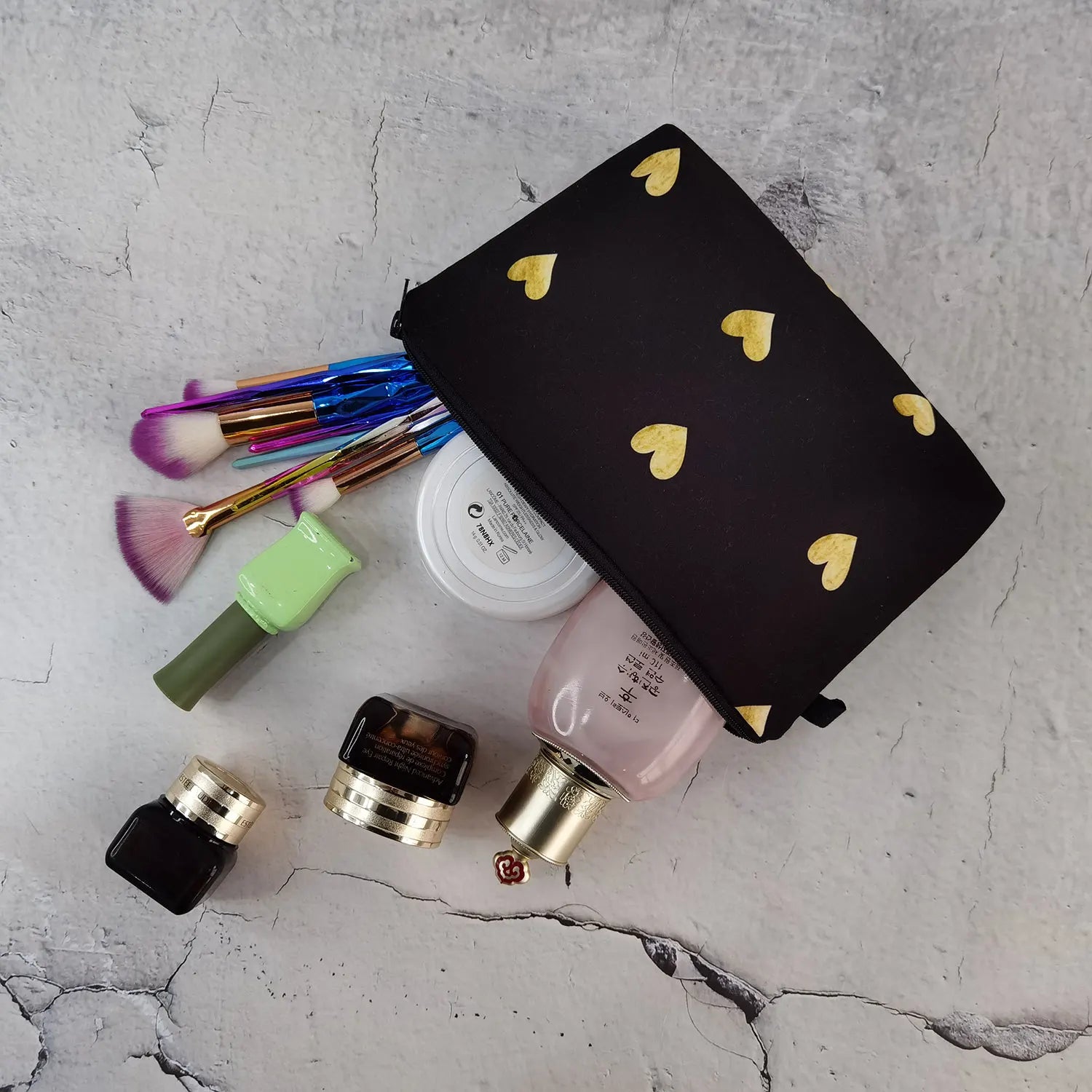 Love Heart Cosmetics Organizer Bag Makeup Storage for Christmas Gift
