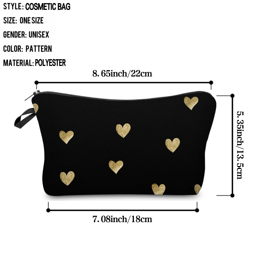 Love Heart Cosmetics Organizer Bag Makeup Storage for Christmas Gift